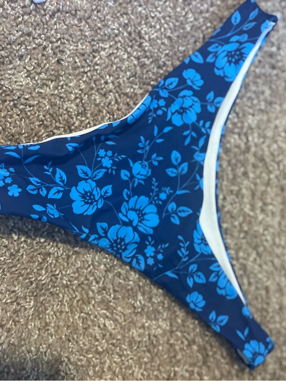SHEIN Blue Floral Bikini Bottoms